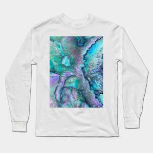 Paua shell macro by Anna’s Floristry Design Long Sleeve T-Shirt